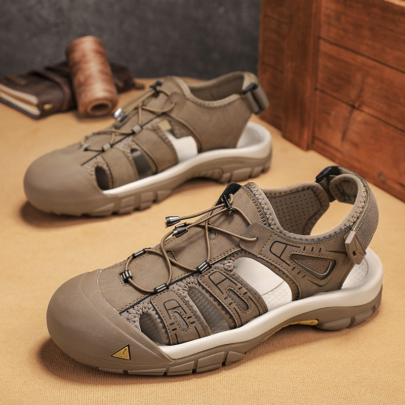 Men's Handmade Simple Sandals, - Men Shoes Velcro recension och pris