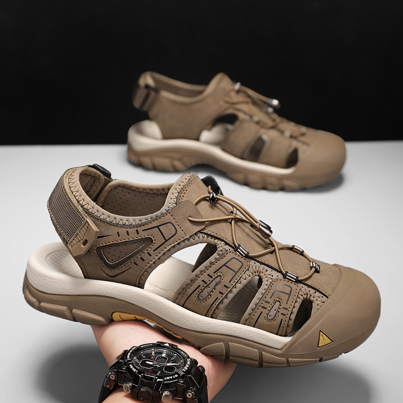 Men's Handmade Simple Sandals, - Men Shoes Velcro recension och pris
