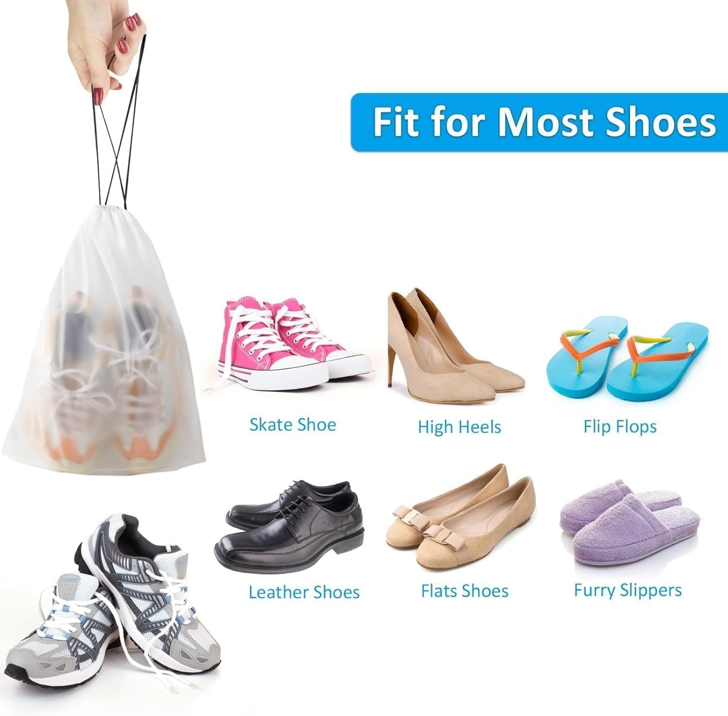 10 Pcs Waterproof Travel Draws - Men Shoes Essentials recension och pris