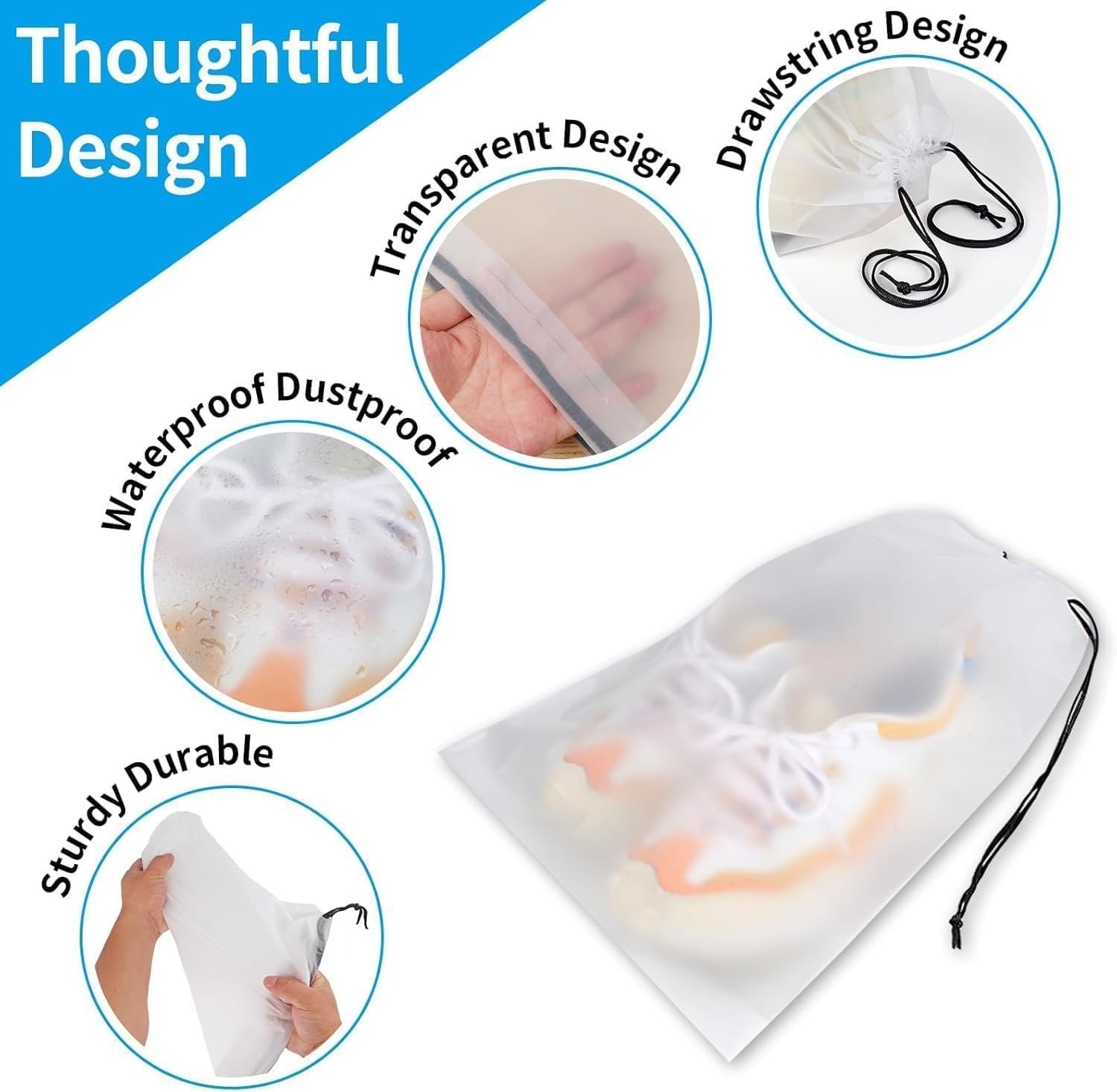 10 Pcs Waterproof Travel Draws - Men Shoes Essentials recension och pris