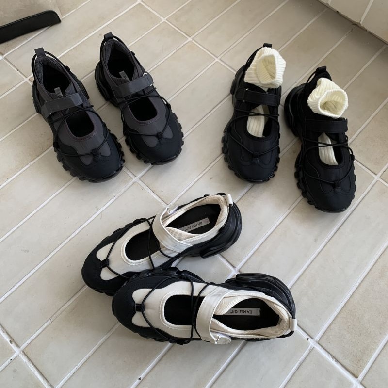 Sporty Chunky Platform Mary Ja - Men Shoes Velcro recension och pris
