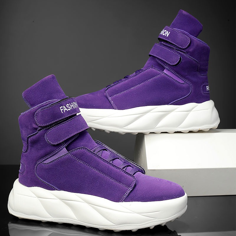 2026 Purple High Top Sneakers  - Men Shoes Velcro recension och pris