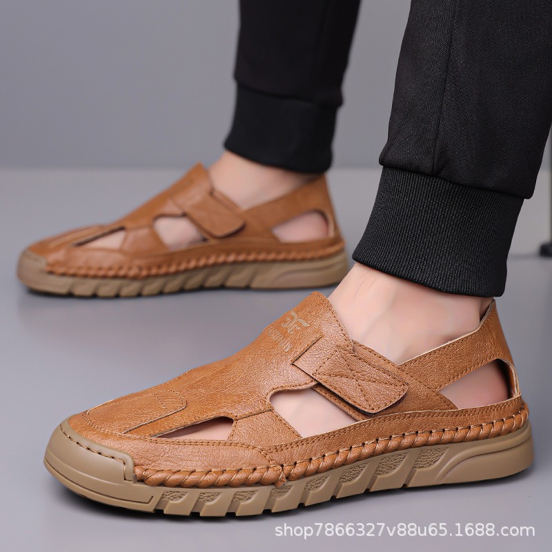 Hole shoes men's summer new ha - Men Shoes Velcro recension och pris