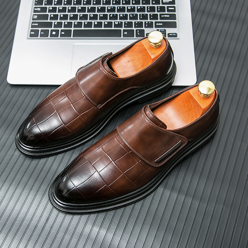 Men Business Dress Leather Sho - Men Shoes Velcro recension och pris