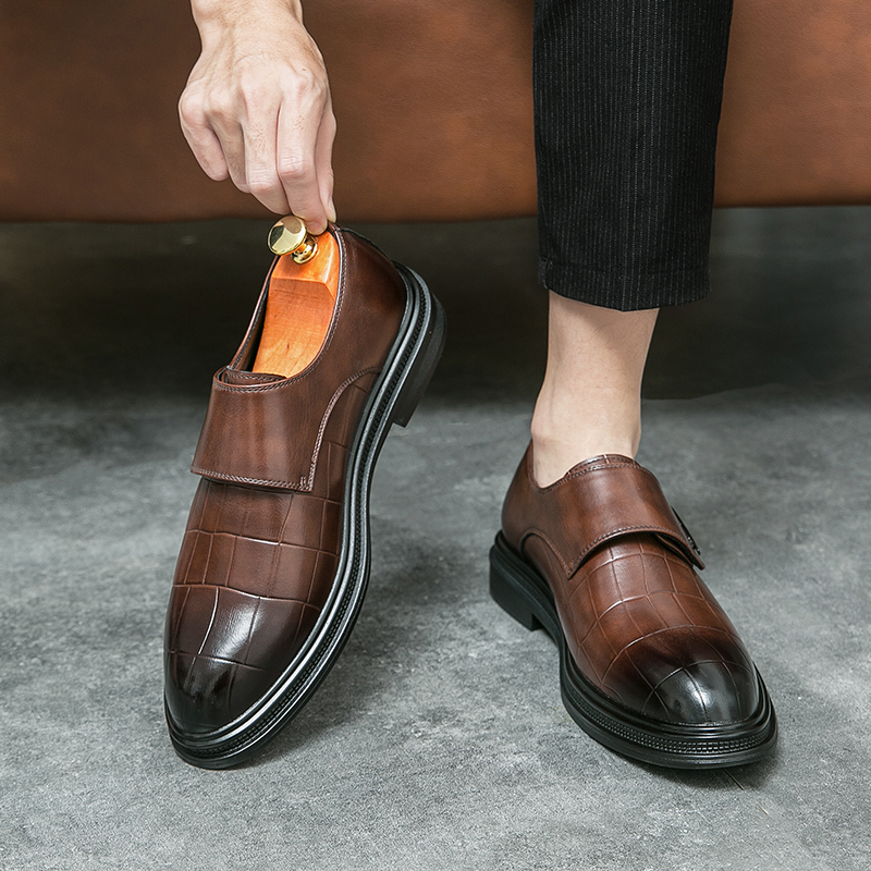 Men Business Dress Leather Sho - Men Shoes Velcro recension och pris